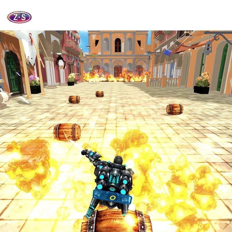 Interaktif Motion Gaming Pengalaman Motion Sensor Mech Warrior Game untuk Pusat