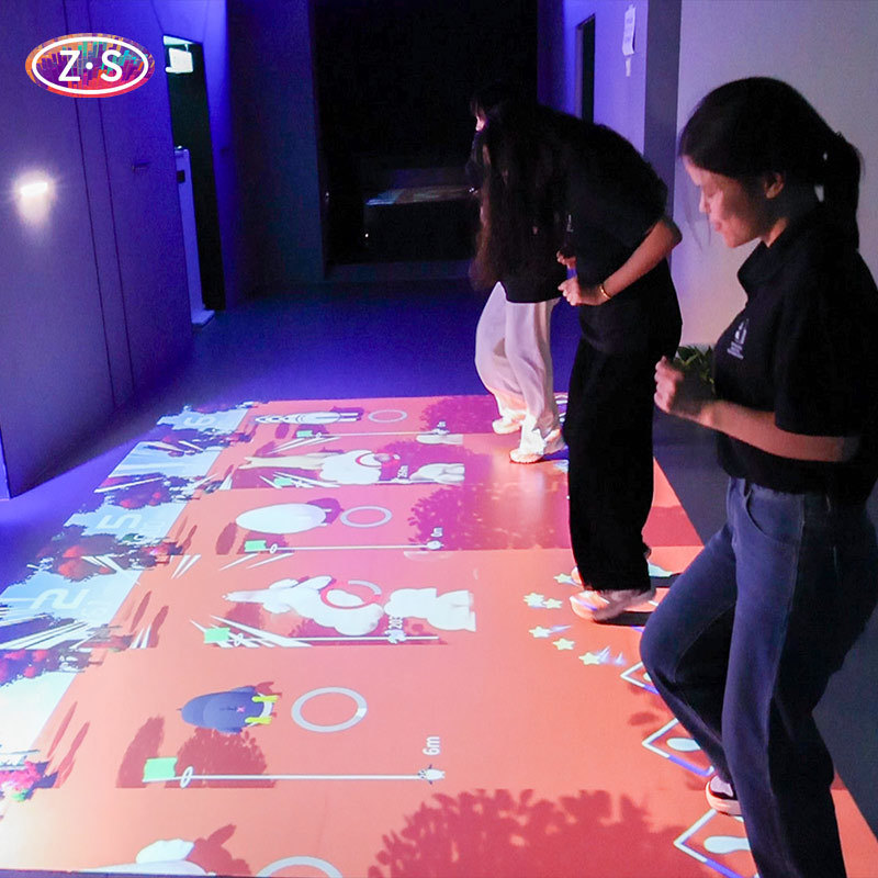 Portable Coin Operated Interactive Floor Projector for Exhibitions and Events