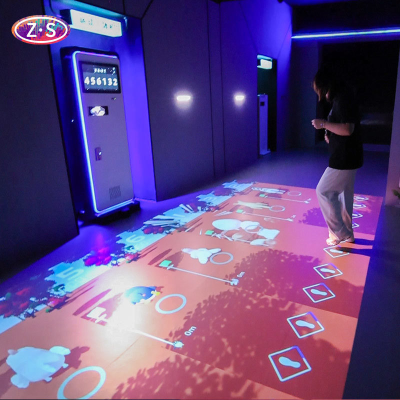 Ultra Short Throw Coin Operated Interactive Floor Projector for Indoor Use
