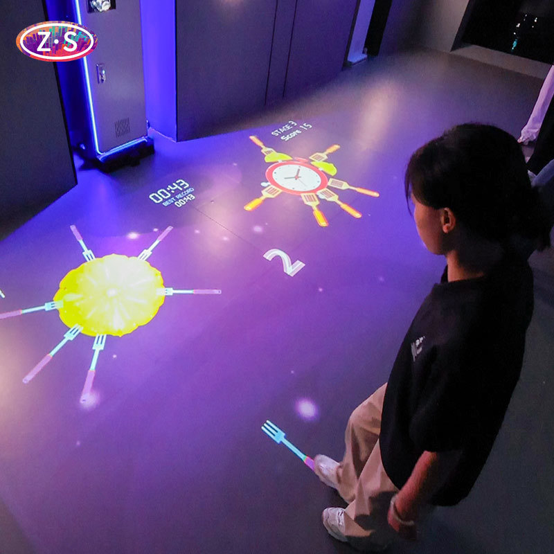 4000 Lumen Projector Floor Game 1920*1200 Interactive Floor Projection System