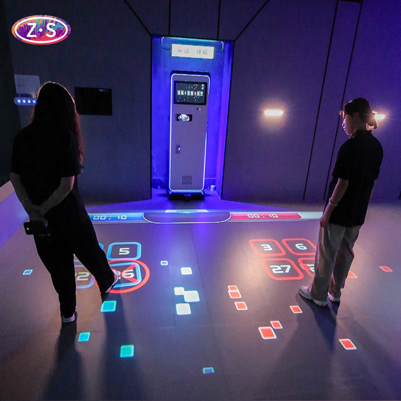 Coin Operated Ultra Short Throw Interactive Floor Projector All-in-One Device