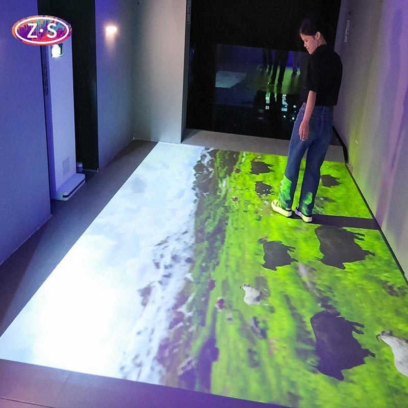 4000lm Projector Games On The Floor Interactive Games For Education Centers