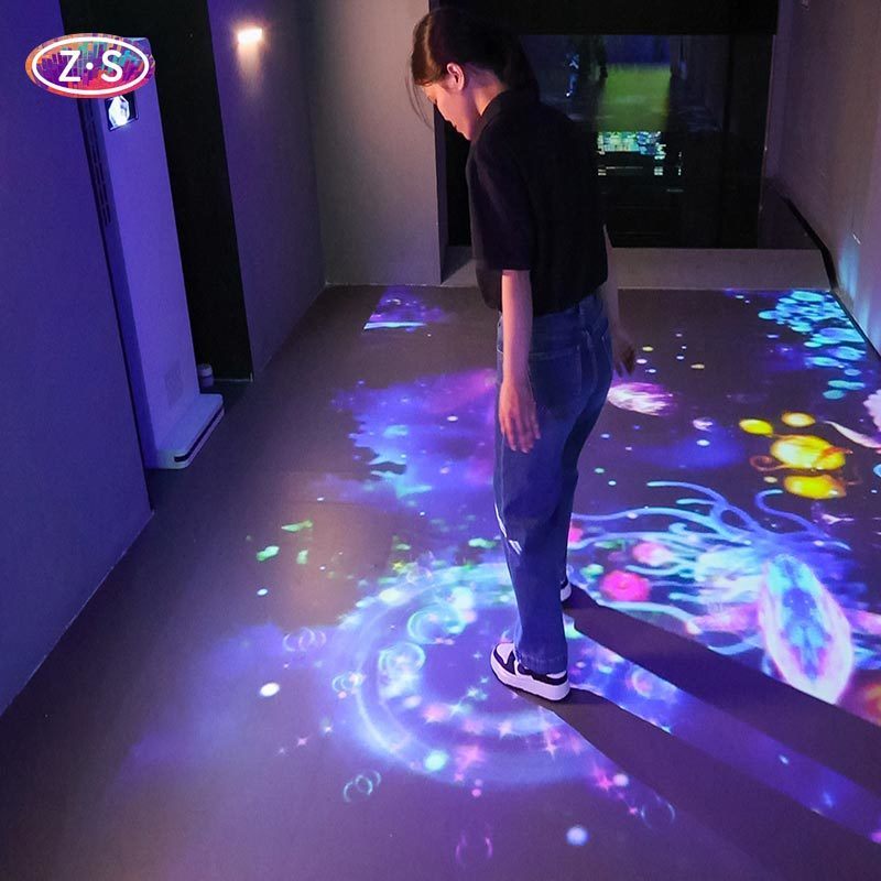 All-In-One Floor Projector Vibrant Colors Real Time Data For Marketing Agencies