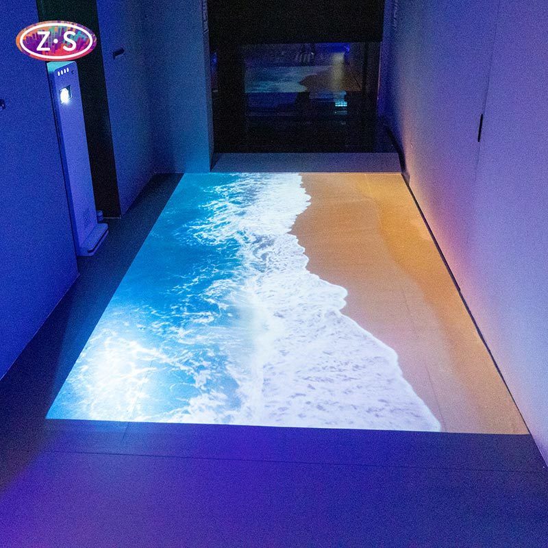 4000lm Projector Games On The Floor Interactive Games For Education Centers