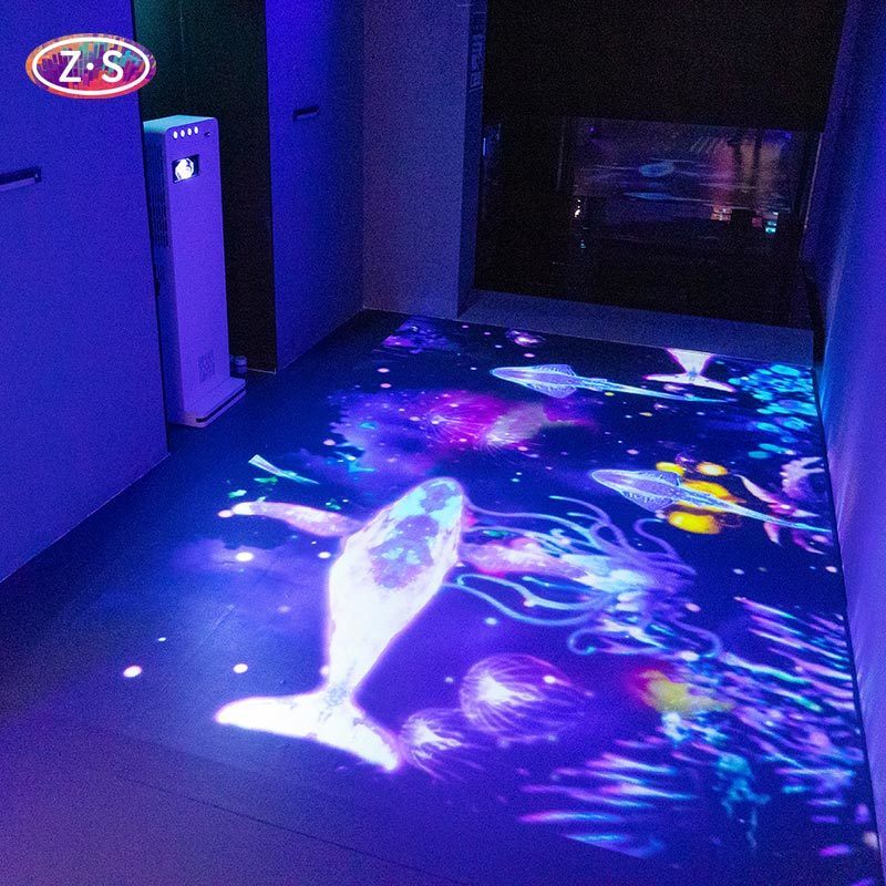 4000 Lumen Interactive Floor Games HD Interactive Floor Projector Game For Kids Gyms