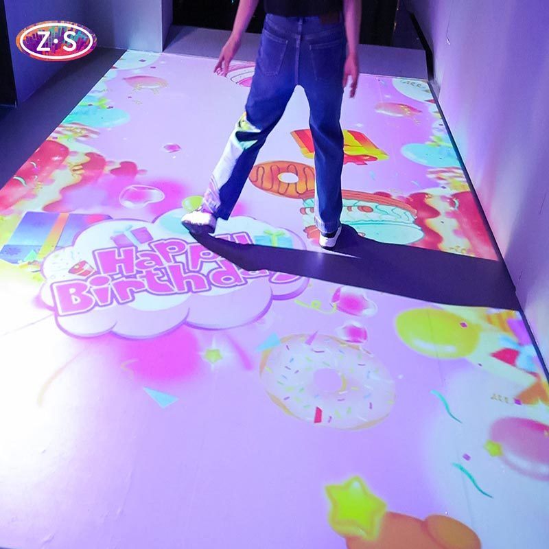 Compact Interactive Floor Game Ultra Short Throw Vivid Colors For Kids Zones