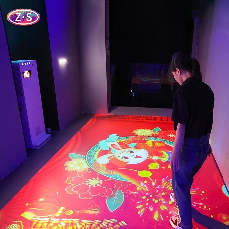 Compact Interactive Floor Game Ultra Short Throw Vivid Colors For Kids Zones