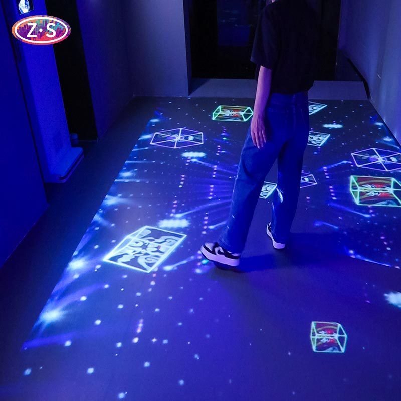 Multi-Scenario Immersive Floor Display Autumn Leaves Waves For Hotel Lobbies
