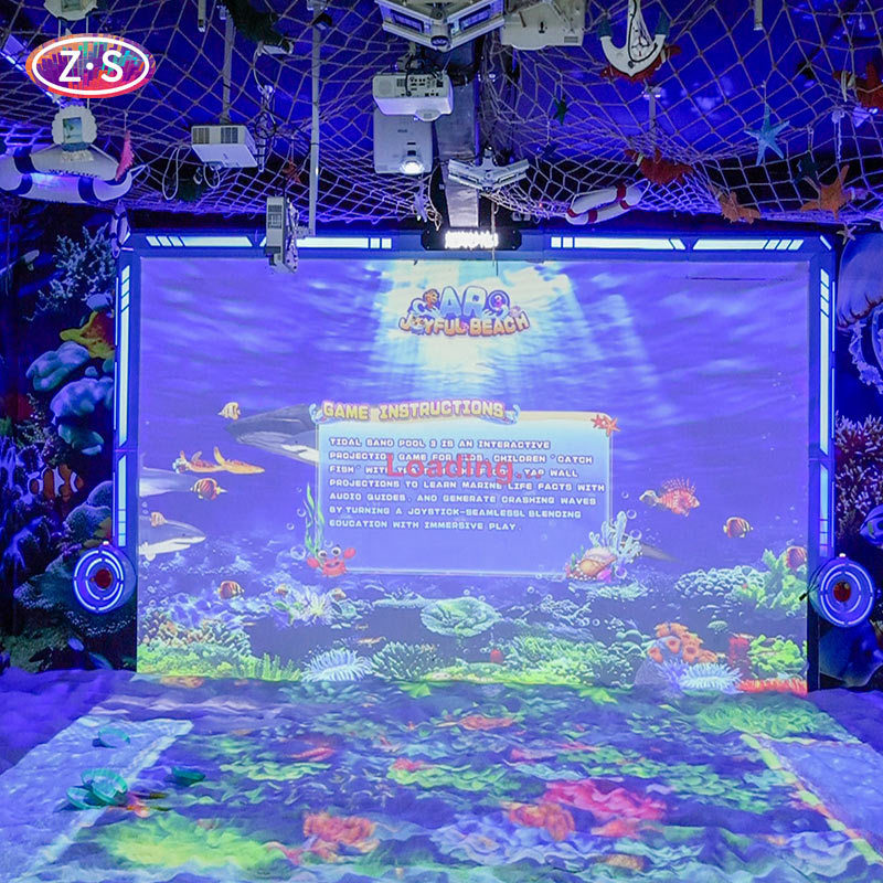 1920×1080 3D Интерактивная проекция Пляж AR Интерактивные игры Крытый Детский игровой центр