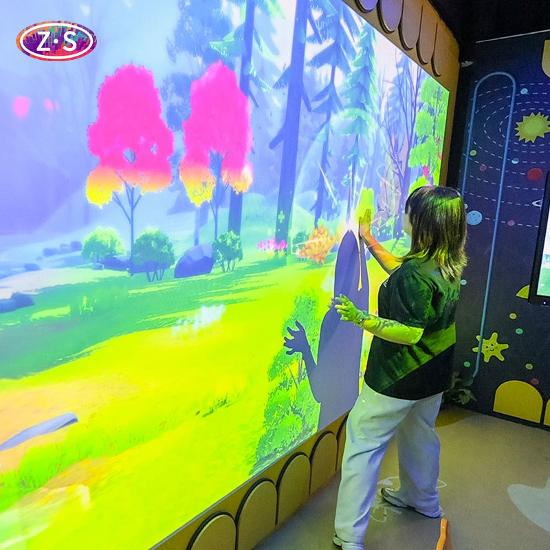 Indoor Playground Attraction Using Interactive Coloring Wall for Team Creativity