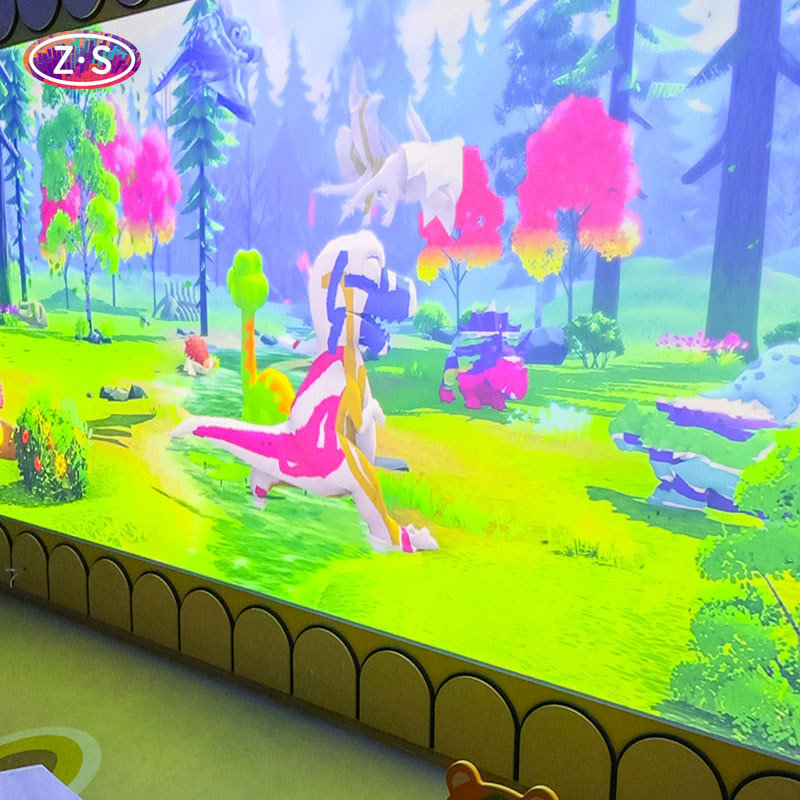 Interactive Coloring Wall with Immediate Motion Response Characters Immersive Drawing