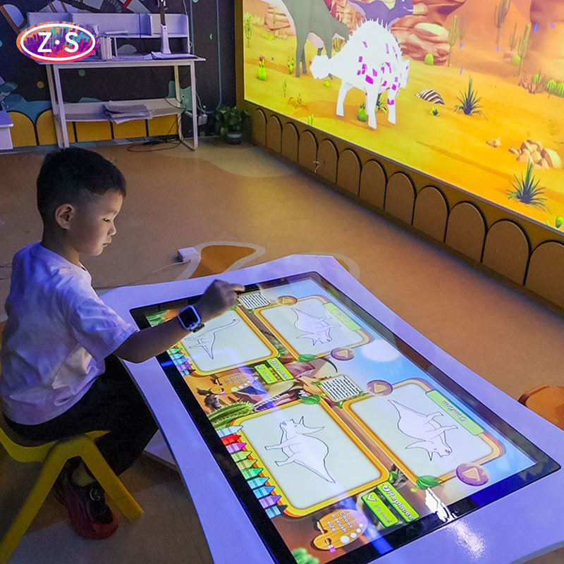 Interactive Coloring Wall with Immediate Motion Response Characters Immersive Drawing