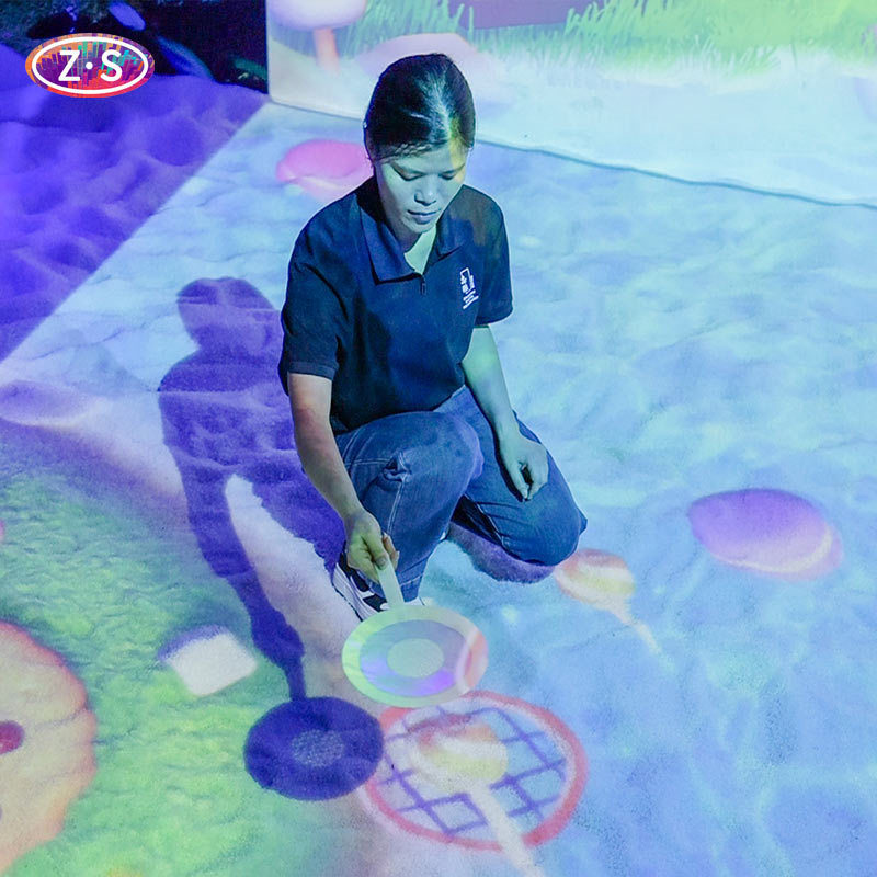Joyful Beach Projection Interactive Game Multiplayer Collaboration for All Ages