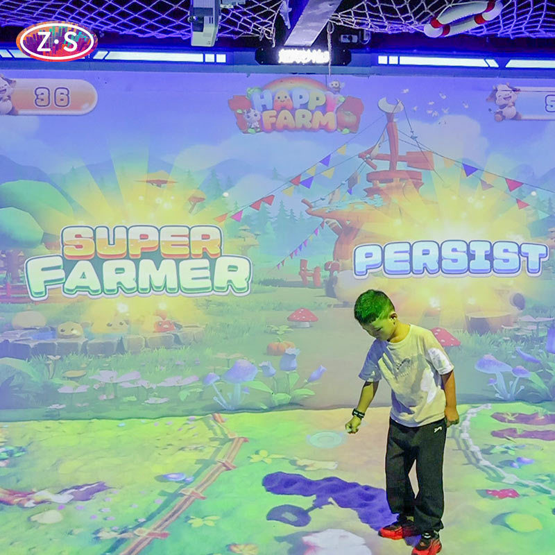 Short Throw Indoor Joyful Beach Projection Interactive Game For Shopping Mall