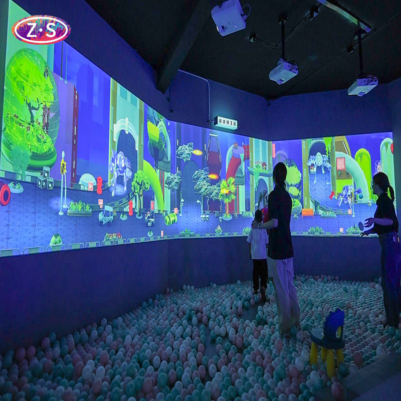 Indoor Playground Solution Immersive Large Screen Wall Projection Games 12 Themes