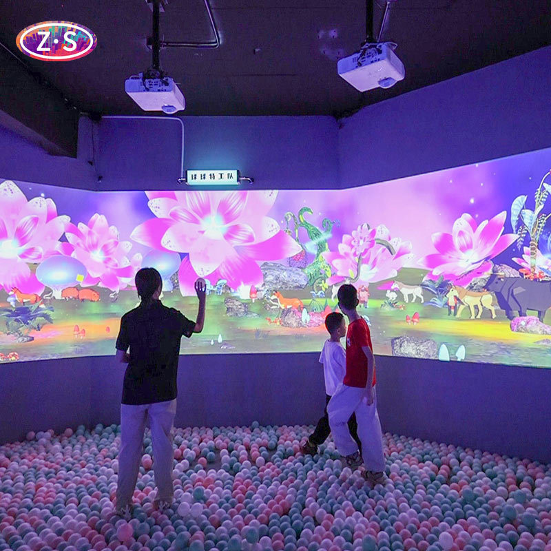 Interactive Entertainment System Immersive Large Screen Wall Projection games
