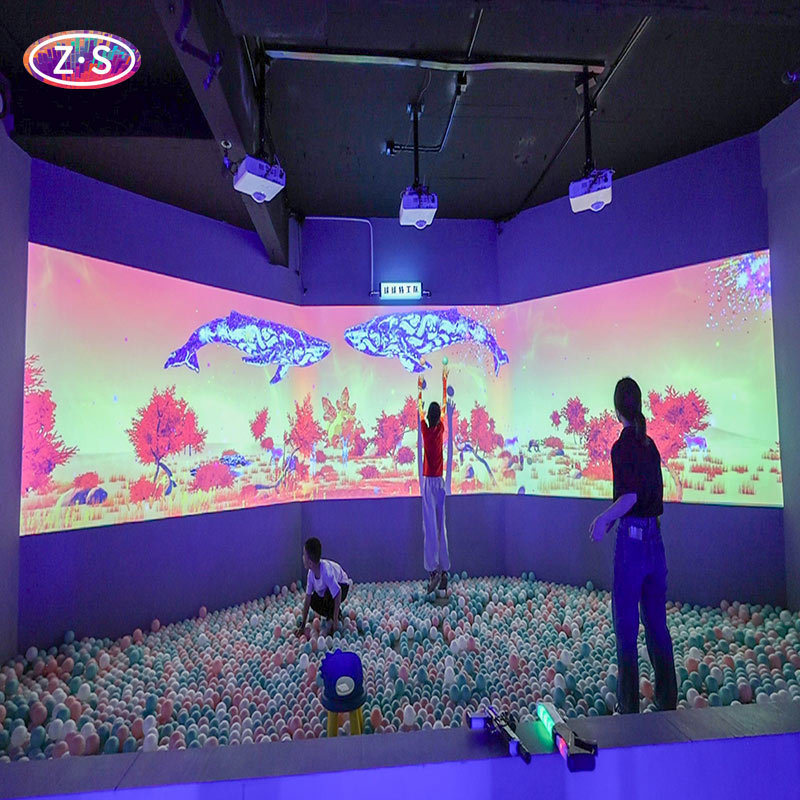 دیوار تعاملی پروژکتور 3*2.2 متر - 12*2.2 متر، سوئیچ یک دکمه، عملکرد کنترل از راه دور