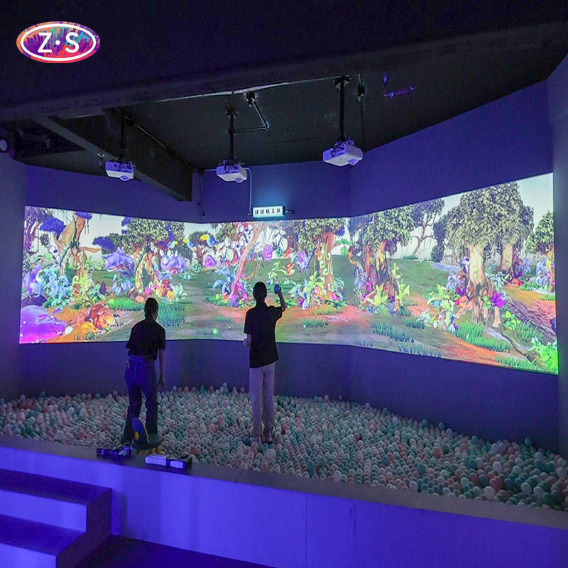 Large Scale Interactive Immersive Large Screen Wall Projection Games For Museums