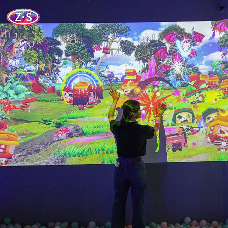Commercial Interactive Display Immersive Large Screen Wall Projection Games 