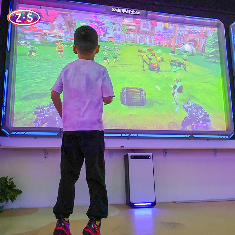 इनडोर इंटरएक्टिव प्रोजेक्शन सिस्टम मोशन सेंसर बच्चों के लिए मेक वॉरियर गेम