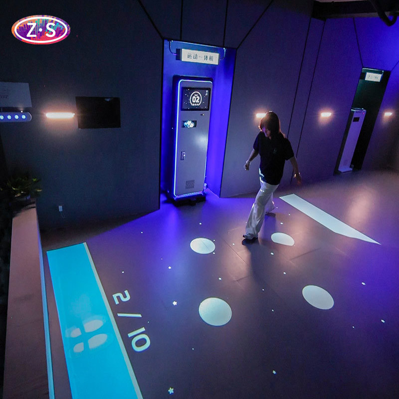All-in-One Mobile Interactive Floor Projector with Coin Operated Control System