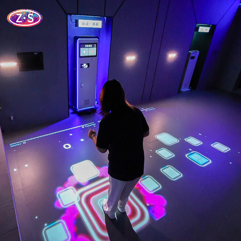 All-in-One Mobile Interactive Floor Projector with Coin Operated Control System