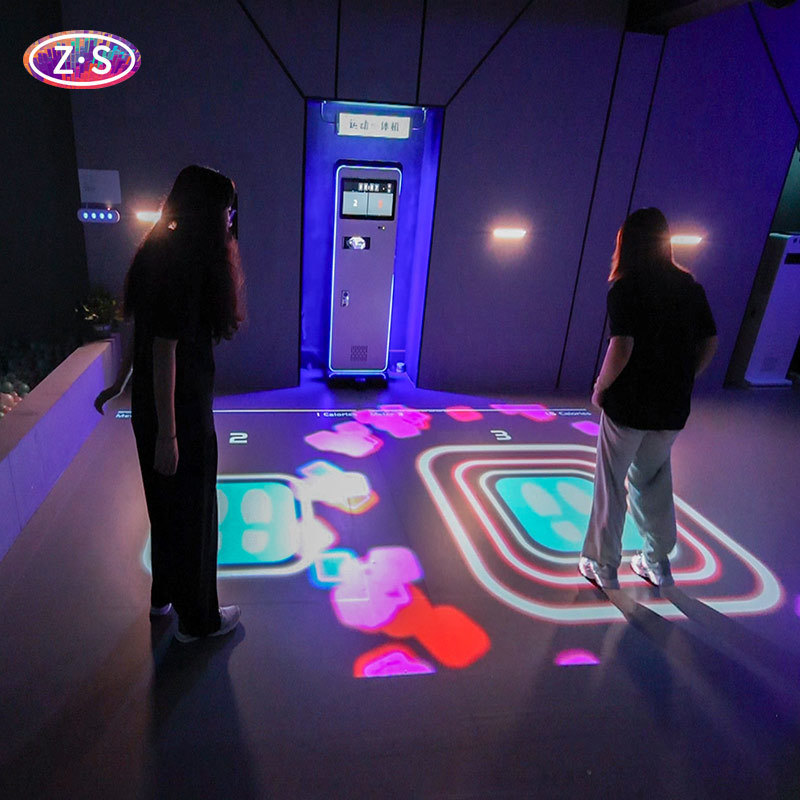 HD Laser Mobile Coin Operated Floor Projection Unit for Commercial Venues