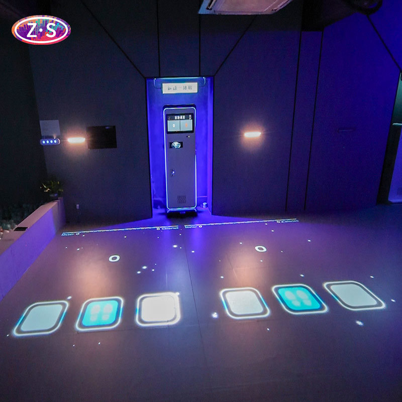 Multi-User Interactive Floor System All-in-One Unit for Group Play and Training