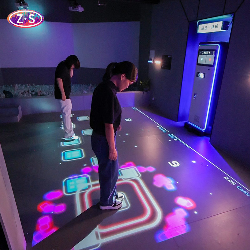 Coin Operated Ultra Short Throw Interactive Floor Projector All-in-One Device