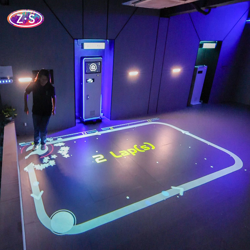 Portable Coin Operated Interactive Floor Projector for Exhibitions and Events