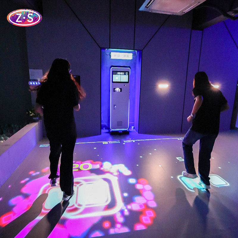 Multi-User Interactive Floor System All-in-One Unit for Group Play and Training