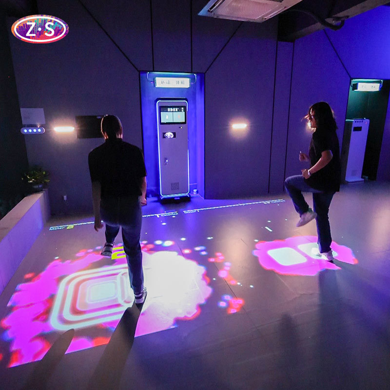 Portable Coin Operated Interactive Floor Projector for Exhibitions and Events