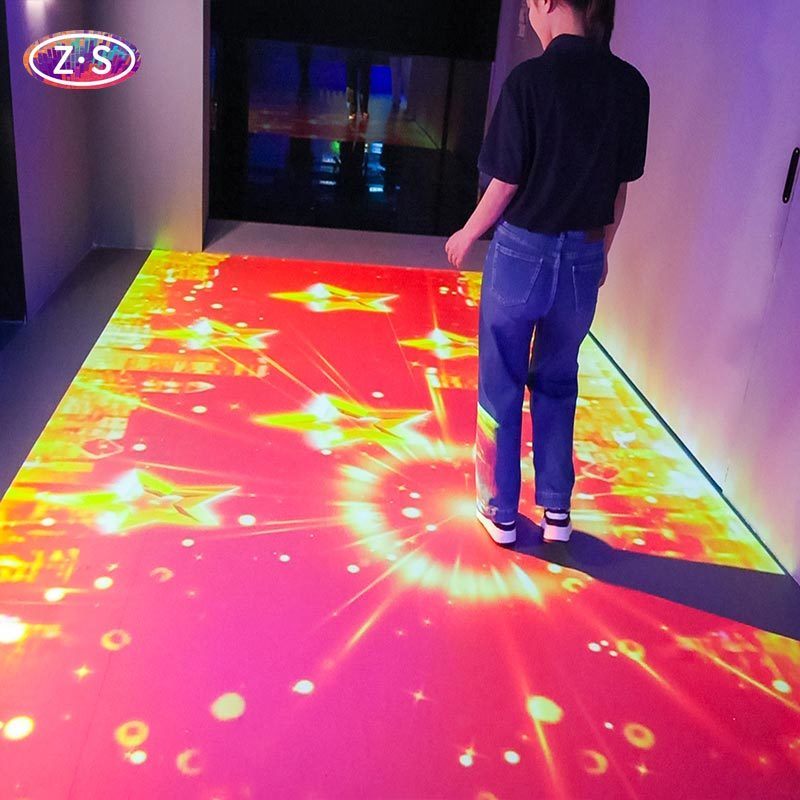 4000 Lumen Interactive Floor Games HD Interactive Floor Projector Game For Kids Gyms
