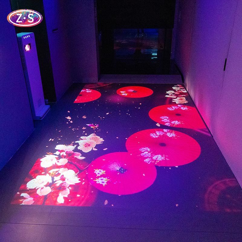 All In One Interactive Floor Projector 80 Plus Visual Scenes For Immersive Play