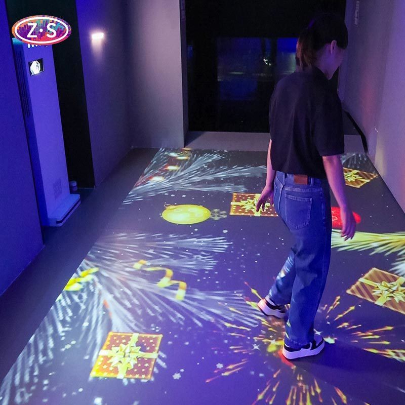 Innovative All In One Solution Interactive Floor Projector With Seamless Mobility 