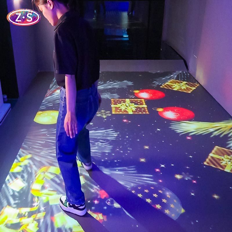 All In One Interactive Floor Projector 80 Plus Visual Scenes For Immersive Play