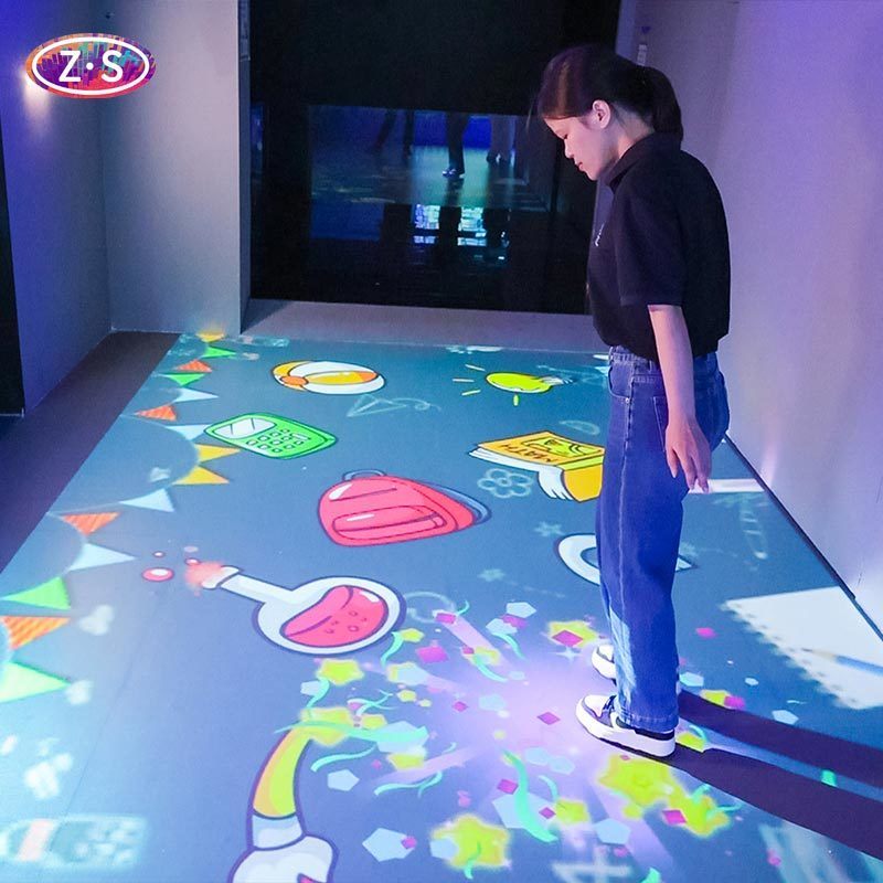 4000 Lumen Interactive Floor Games HD Interactive Floor Projector Game For Kids Gyms