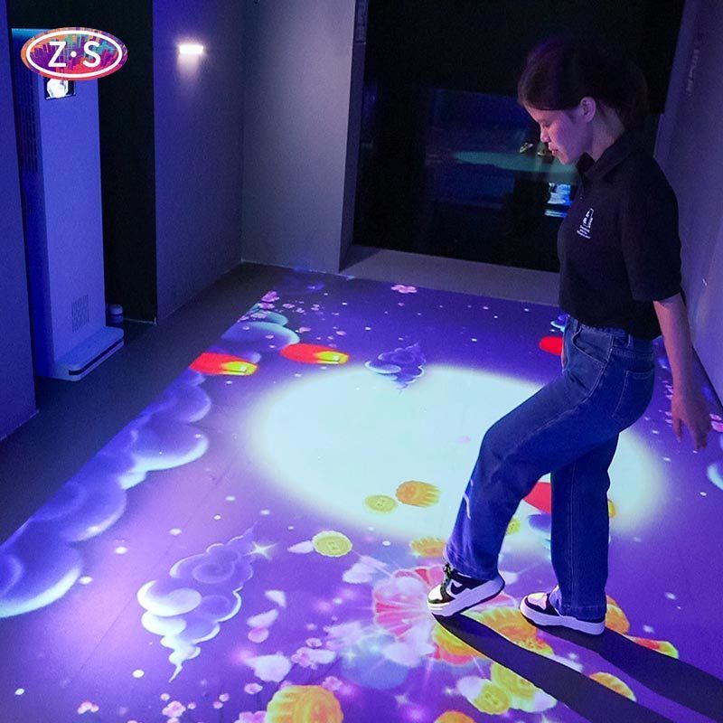 Compact Interactive Floor Game Ultra Short Throw Vivid Colors For Kids Zones
