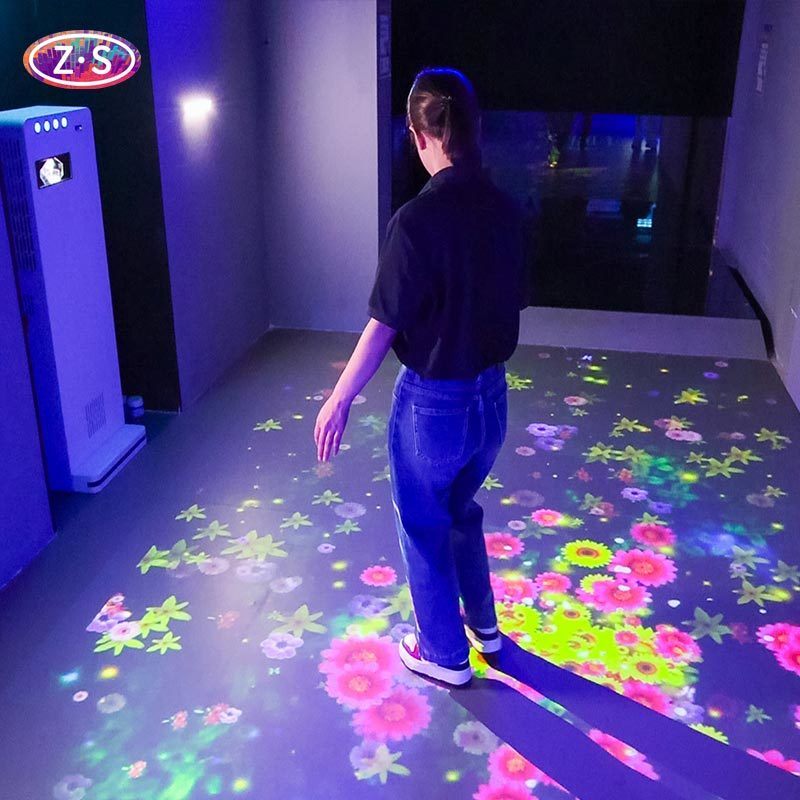 Compact All In One Device Interactive Floor Projector With Easy Mobility 