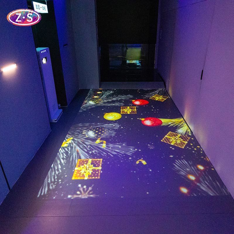 Indoor Playground Solution Interactive Floor Projector With 80 Game Scenes 