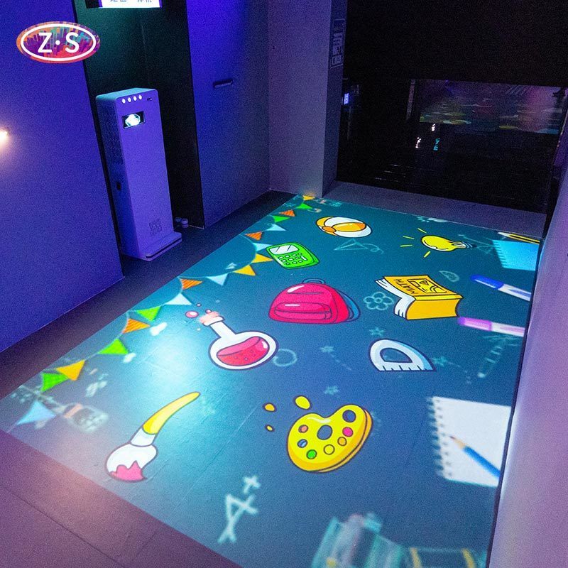 3LCD Interactive Projection System Multi Scenario Floor Interactive Games For Cafe Lounges