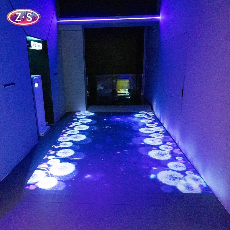 Effortless Portability Smart Interactive Floor Projector for Family Entertainment Zone