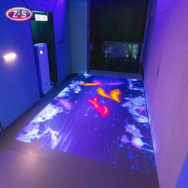 Effortless Portability Smart Interactive Floor Projector for Family Entertainment Zone