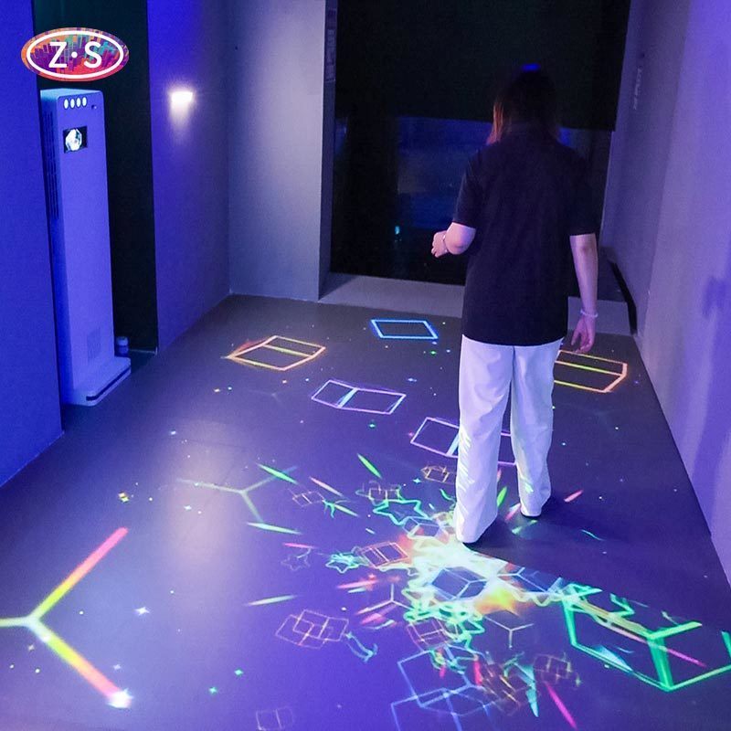 Retail Marketing Solution Interactive Floor Projector With Immersive Games 