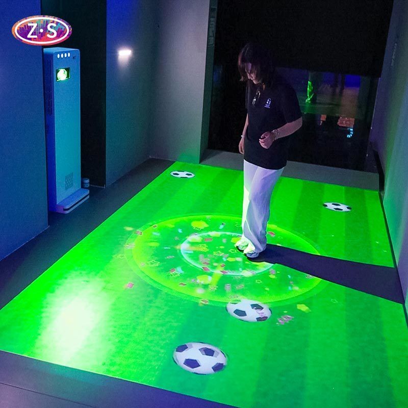 Multi Functional Interactive Floor Projector With Dynamic Game Content 