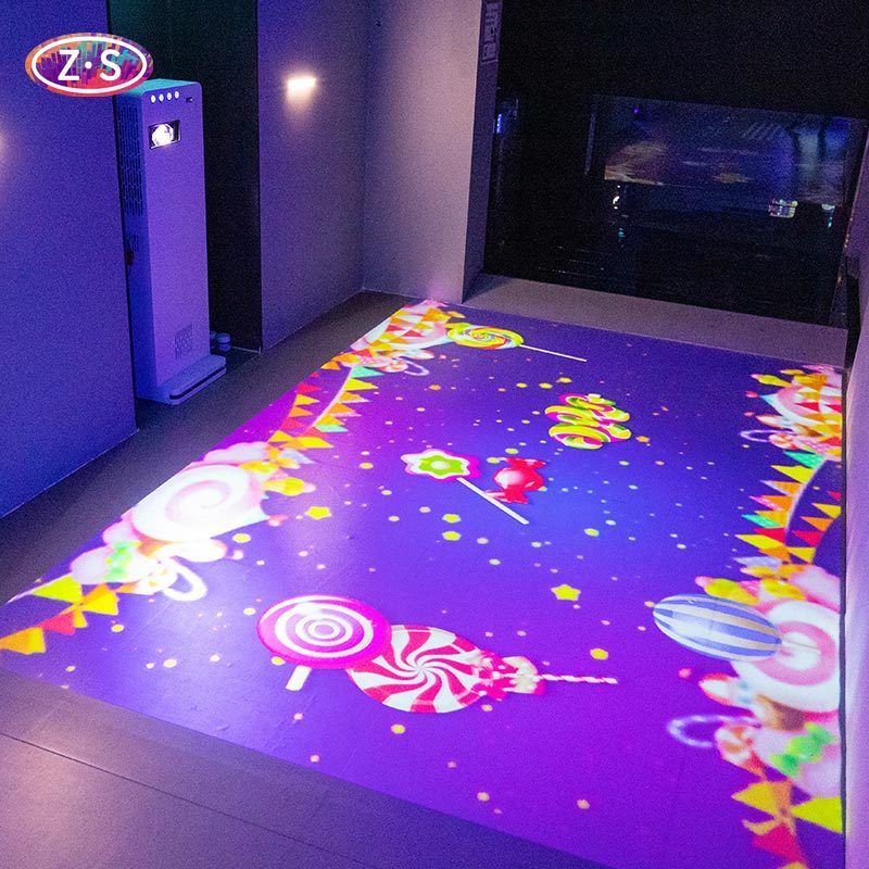 4000 Lumens 1920*1200 Interactive Floor System Real Time For Leisure Centers
