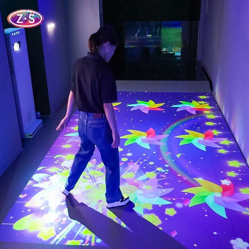 4000 Lumens 1920*1200 Interactive Floor System Real Time For Leisure Centers