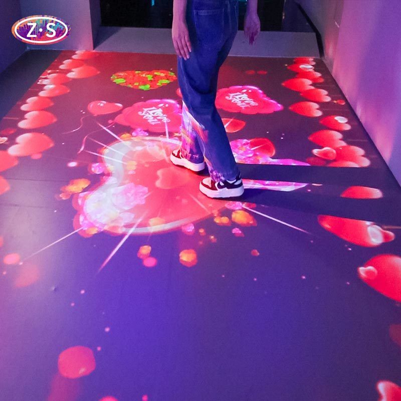 4*2.5m Interactive Floor System Eggs Theme Childrens Games Projected On Floor