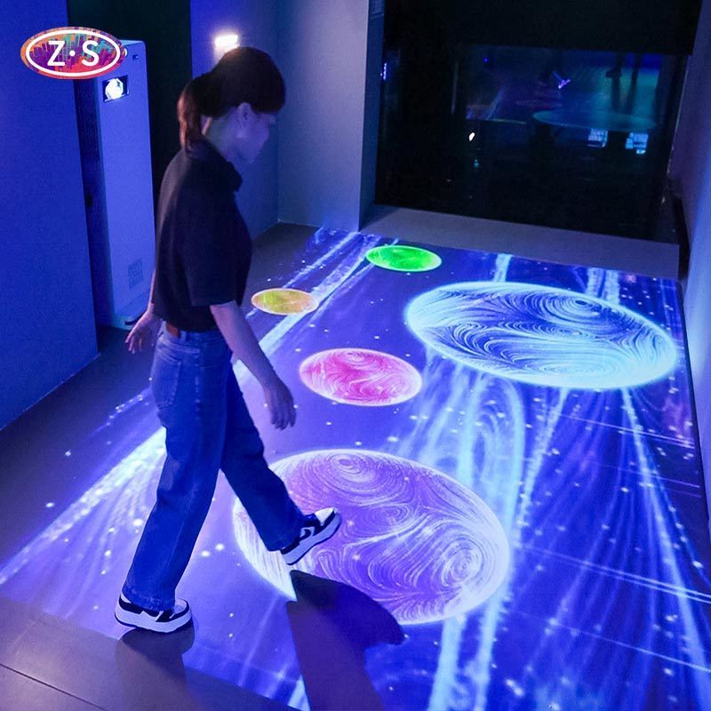 3LCD Technology All In One Interactive Floor Projector For Resort Hotels