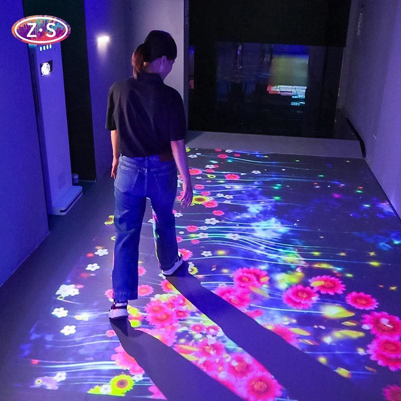 Short Throw All In One Interactive Floor Projector Mobile Display For Play Venues